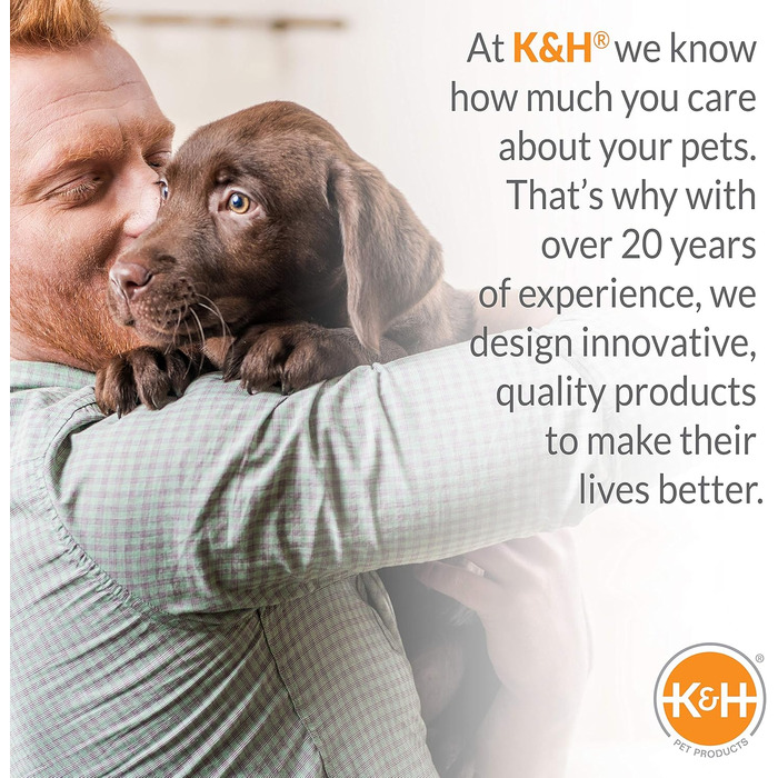 K&H Pet Products електричне ліжко для собак для дому, термоковдра знімна, водонепроникна, зігріваюча подушка, заспокійливе ліжко для домашніх тварин, придатне для прання в машинці