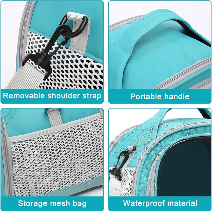 Транспортна сумка для кота та собаки, переноска для тварин 30x27x21 см