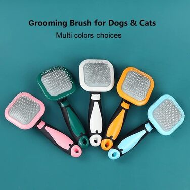 Щітка для собак і котів Zupfbürste: м'яке очищення, для боротьби з випаданням шерсті, підходить для цуценят, Yorkie, Пуделів, кроликів, котів, зелена