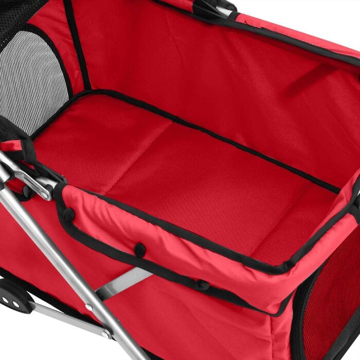 vidaXL Візок для собак складаний 76x50x100 см, оксфорд, червоний