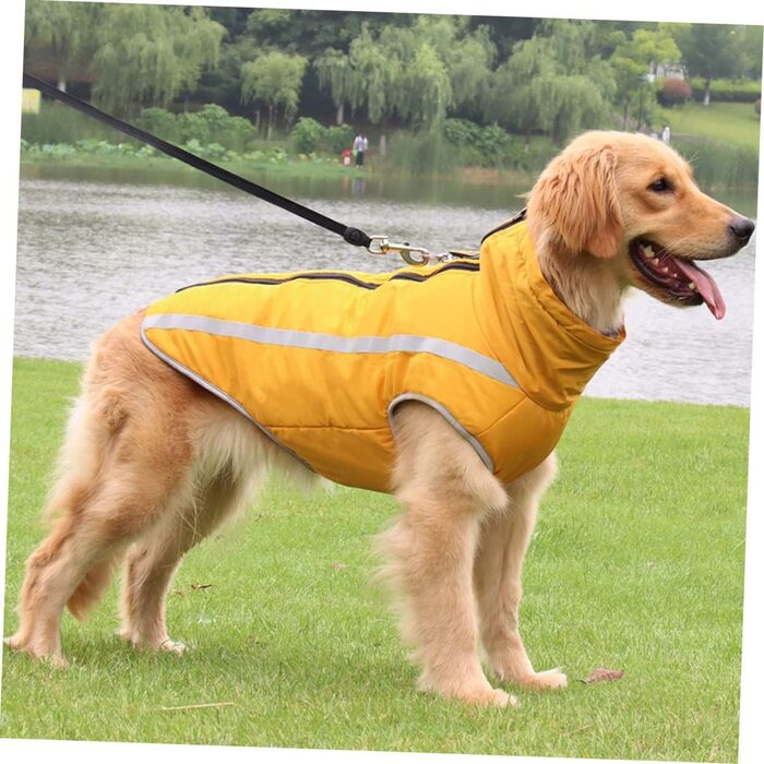 Водонепроникний дощовик для собак, жовтий, 55x68 см - дощовик для маленьких собак та цуценят
