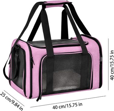 М'яка переноска для котів та собак, рожева | Переноска для тварин, дихаюча, портативна, складна | Katzentransportträger