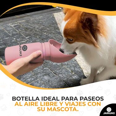 Складаний миска-поїльник для собак JARUKI, 550 мл, рожевий, BPA-free