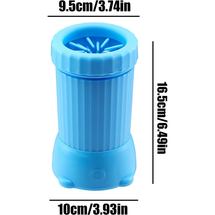 Автоматичний мийник лап для собак, USB, для середніх та великих порід, зелений (блакитний)