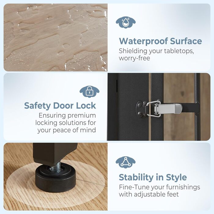 Дерев'яний вольєр для собак Lyromix з 3 дверцятами, 109 см, XL, античний сірий. Міцний вольєр для собак маленьких та середніх порід, можна комбінувати.