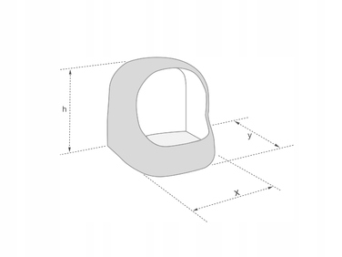 Лежанка для собак Amiplay Milano Buda овальна, бежева, розмір M