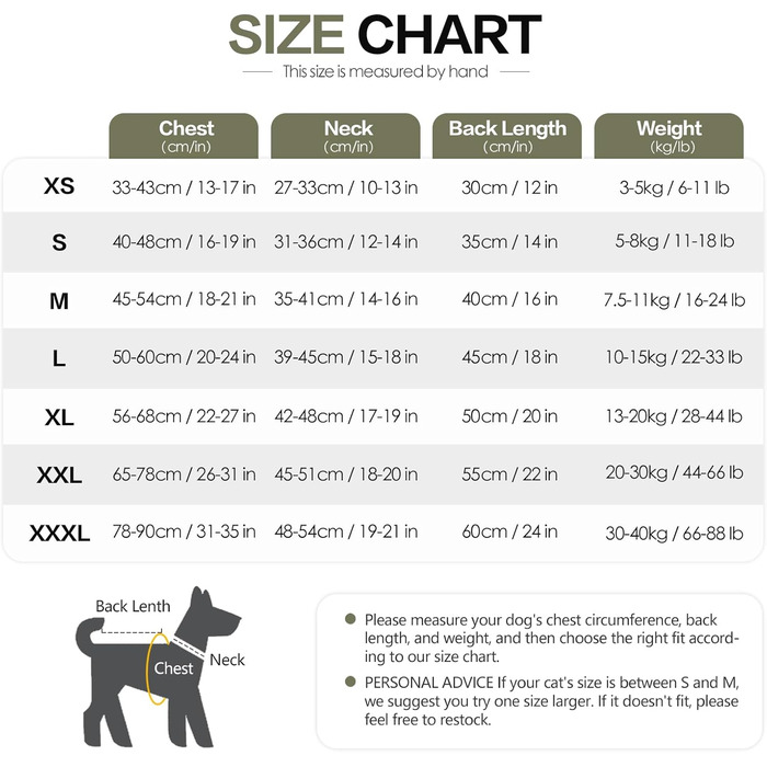 Заспокійлива жилетка для собак Angstjacke з навушниками та капюшоном - регульована жилетка для зменшення тривоги для собак з світловідбиваючими смугами (Хакі, XXL)