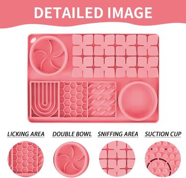Силіконова килимок-головоломка для собак та котів з присосками, повільний набір для годування, інтерактивна килимок для носа, навчання пошуку їжі