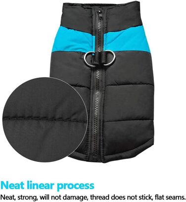 Водонепроникний зимовий пуховик для собак, теплий халат для маленьких та середніх собак, синій, розмір M