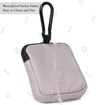 Сумка для ласощів для собак COOWONE з кликером для дресирування, водонепроникна, з тримачем для пакетів, чорна та сіра