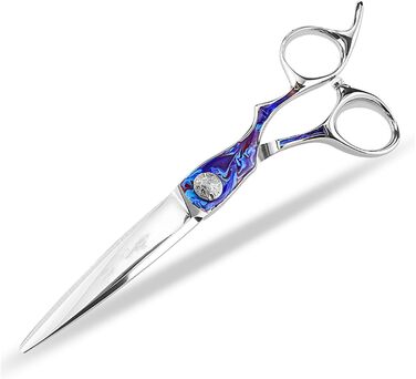 Професійна ножиця для грумінгу собак та котів, пряма, 17.8 см, з регулюванням натягу, для догляду за шерстю