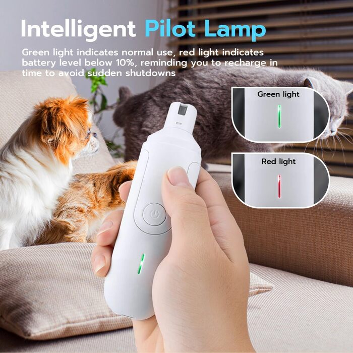 Електричний точило для собачих кігтів Mcbazel – бездротовий тример для собак великих, середніх та малих порід