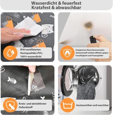 Грілка для котів та собак 70x45 см з терморегулятором, вологостійка, з таймером, 2 чохли сірого кольору