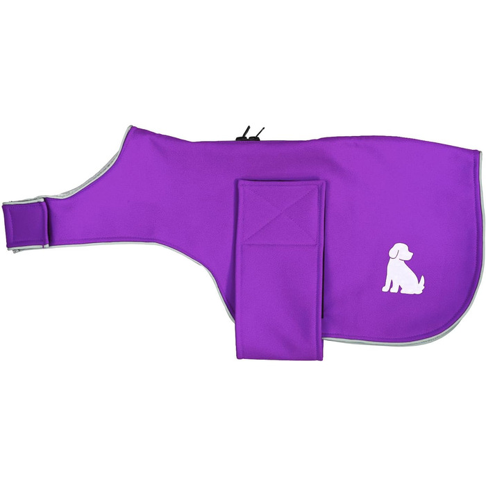Водонепроникний жилет для собак Softshell з порталом для повідка та клямкою (S, фіолетовий)