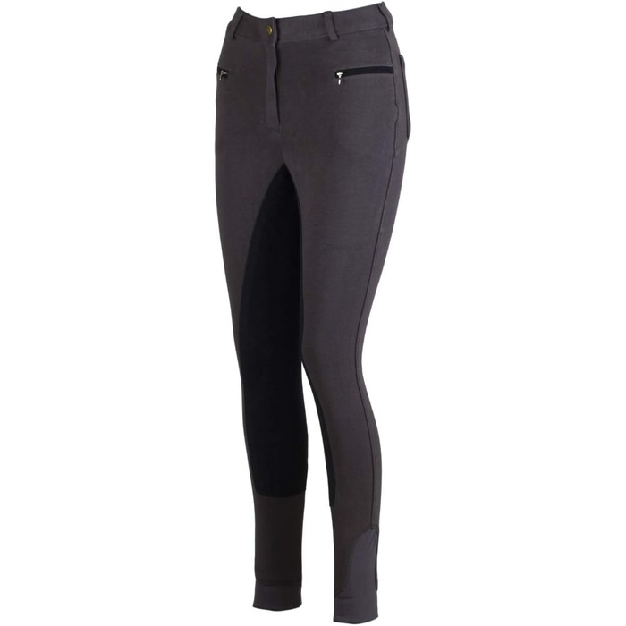 Жіночі штани для їзди верхи RL24 Vollbesatz Flex BASICLINE (36, темно-сірий/чорний)