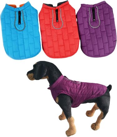 Водонепроникний жилет для собак Ealove з флісовою підкладкою (Lila, S)