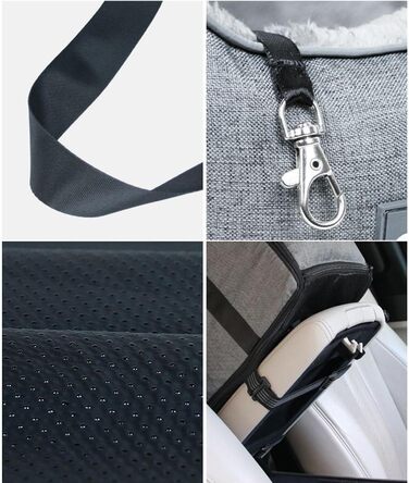 Автокрісло для собак, котів та дрібних тварин. Портативне автоліжко для собак та котів. Зручне автокрісло-підлокітник для тварин. Легко миється.