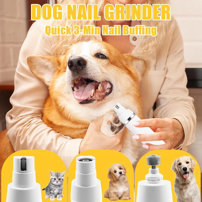 Набір для догляду за тваринами 4-в-1: машинка для стрижки собак та котів, триммер для лап, точилка для кігтів, машинка для стрижки шерсті | USB-C | для тіла, лап, очей, вух