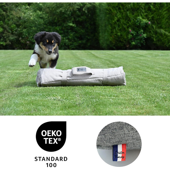 Матрац для собак XL (85x110 см), бежевий, знімне ліжко, для суглобів, легко переносити, машинка-мийка