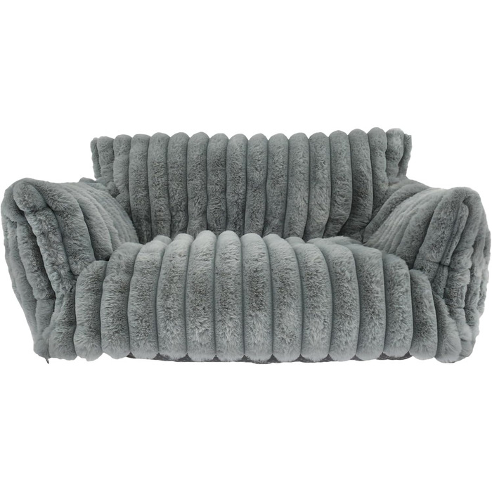 М'яке ліжко для котів та собак: зручне диванчик з фетру, антиковзаюча база, легко миється (темно-сірий)