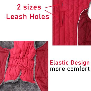 Теплий флісовий худі для собак середнього розміру, розмір L, червоний (1 шт.)