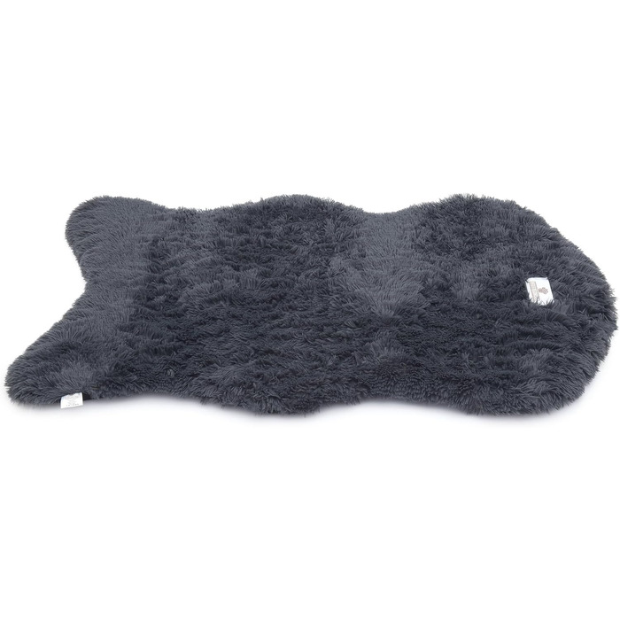 Ортопедичне собаче ліжко Pfoten&nasen® вологостійке, 88x55 см, темно-сіре. Легко миється, підходить для маленьких собак. Матрац, килимок, лежанка.