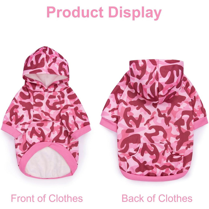 Теплий флісовий худі BT Bär з камуфляжним принтом для собак та котів, зимовий світшот, куртка, теплий одяг для маленьких та середніх тварин (зелений)