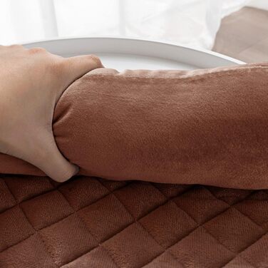 М'яке ліжко-софа для собак та котів з велюру, 75x120 см, колір кавовий