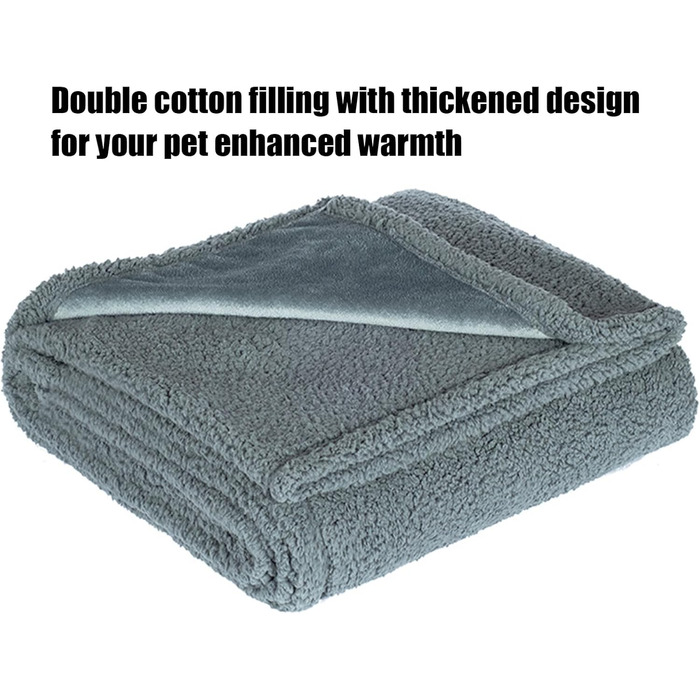 Водонепроникний коврик для собак 100x120 см - Великий м'який коврик для собак, зворотний коврик для тварин, стійкий до подряпин та прання, захист для дивану, ліжка та автомобіля, сірий (100x145 см)