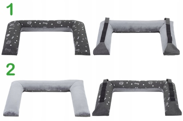 Ліжко для собак 2в1 (диван та матрац) Welsti, 70x50 см, м'яка підстилка-подушка