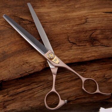 Професійна ножиця для вирівнювання шерсті собак та котів Fenice Peak, 1.2 см, з нержавіючої сталі 440C, 50/56 зубців, 7.5 дюймів