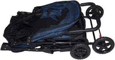 Дитяча візок для тварин Pet Gear Happy Trails Lite, блакитний, з безпечним ремінцем та кошиком для зберігання