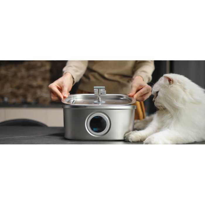 Поїлка-фонтан WINDE, металева, 3200 мл