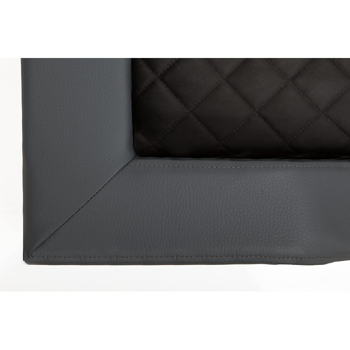 Ліжко для собак, лежанка для собак, м'яка лежанка-софа, килимок для собак, 75x50 см, GRAPHITE ECO-LEDER, чорний матрац