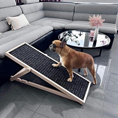 Дерев'яна рампа для собак, регульована висота, 78 см - Natural Groβ