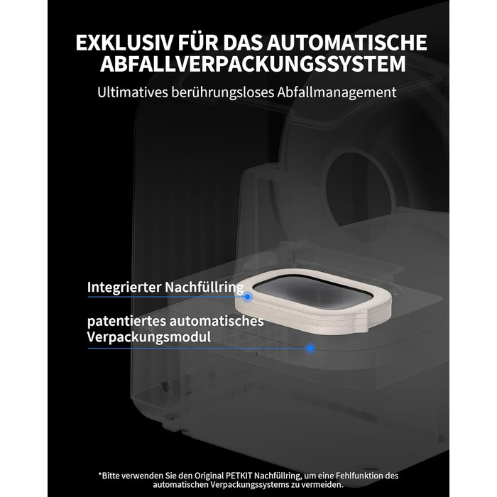 Пакети для котячого туалету PETKIT для PUROBOT Ultra, великої місткості, 4 рулони, мішки для сміття для автоматичних туалетів для котів