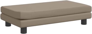 Ляжка для собак, м'який лежак з розширеним спальним місцем, диван-софа для маленьких собак, котів, штучна шкіра (капучино)