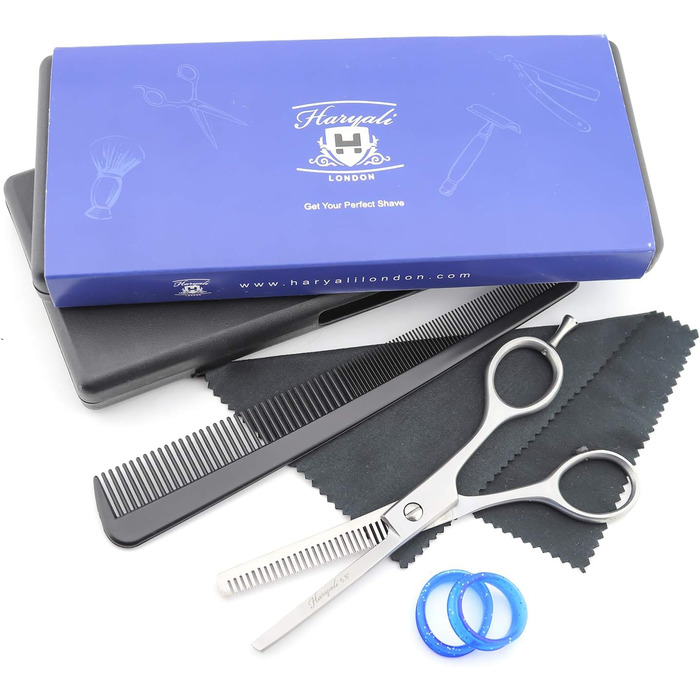 Набір професійних перукарських ножиць Haryali London - 6 дюймів (перукарські та філірувальні ножиці) рожевого кольору для жінок, чоловіків, дітей та домашніх тварин