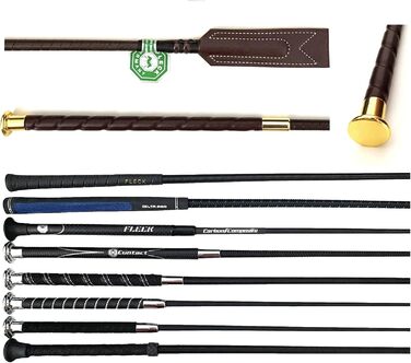 Плетена батигувка для верхової їзди (60 см, гнучка, штучна шкіра, коричнева)