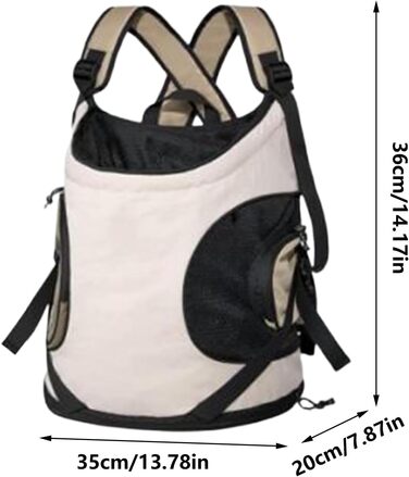 Рюкзак для кота Haustièr з регульованим плечем, 35 см - переноска для кота та собаки, дихаюча, для подорожей та прогулянок