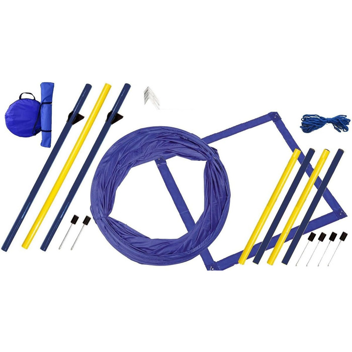 Набір для дресирування собак, Агіліті, Стартовий набір: стійки та тунель. Набір для агіліті, дресирування собак