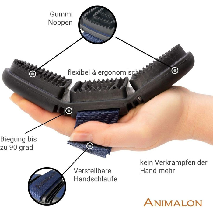 Щітка для собак Kurzhaar Animalon: допомога при линянні, для короткошерстих собак, блакитна