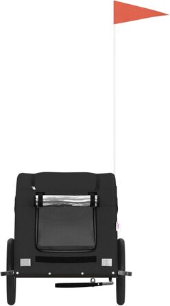 Транспортувальний причіп для собак та котів, 125x63x66 см, Oxford-Gewebe, Model 93959 (Чорний)