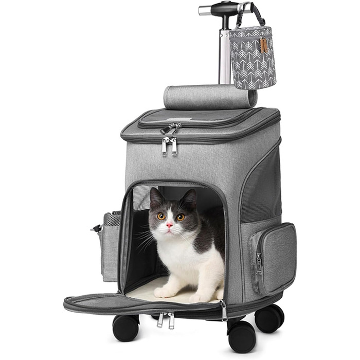 Сумка-органайзер для корму для собак K ERATISNIK – вихідна, для подорожей, кемпінгу, авто (сіра)