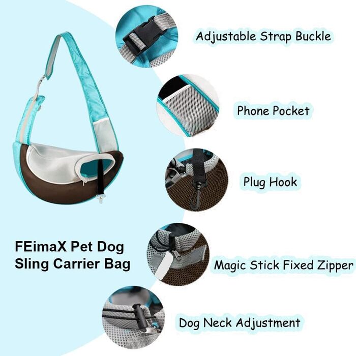 Транспортна сумка для собак та котів FeimaX Roa (S, Зелений)