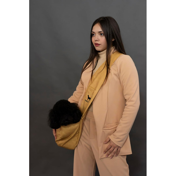 Сумочка для собак Noah & Paw для маленьких собак до 10 кг, з регульованим плечовим ременем та м'яким хутром, 3X захист, переноска для тварин з веганської шкіри