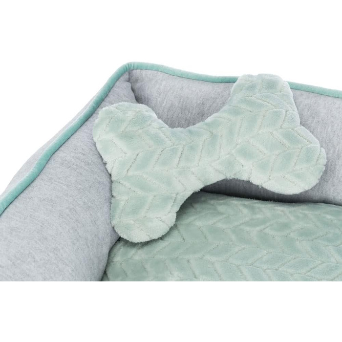 Ліжко для собак TRIXIE Junior 50x40 см сірий/м'ятний - м'яке міні-ліжко для цуценят, кошик для маленьких собак, з неслизьким покриттям