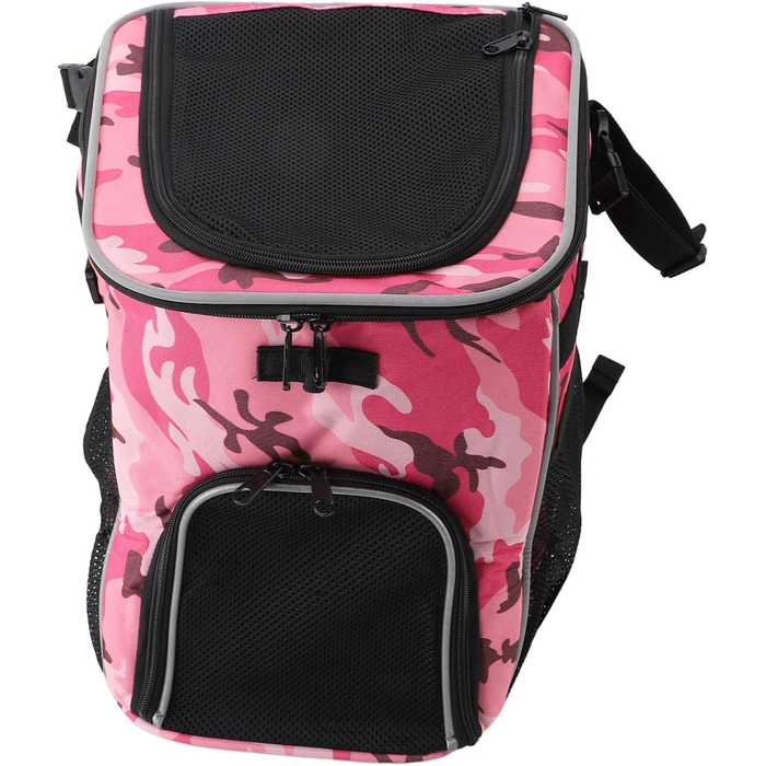 Кошик для собак Hamwesh, великий, водонепроникний, 29x30x37 см, для подорожей та кемпінгу (Рожевий камуфляж)