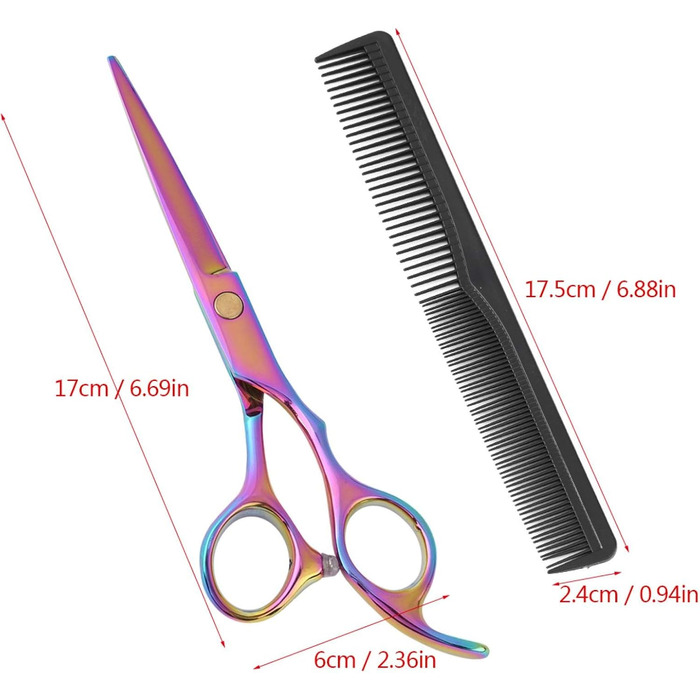 Набір професійних ножиць для грумінгу котів та собак EVTSCAN, 4 шт., з нержавіючої сталі, 17 см