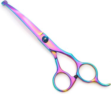 Професійна 5-в-1 шерстьрізачка для собак, 4CR з круглою безпечною насадкою, пряма, філірувальна та вигнута ножиці, гребінець з нержавіючої сталі